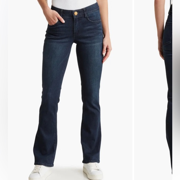 Democracy Ab Technology Itty Bitty Boot Jeans Women’s Size 14 Dark Wash CL - Picture 2 of 13